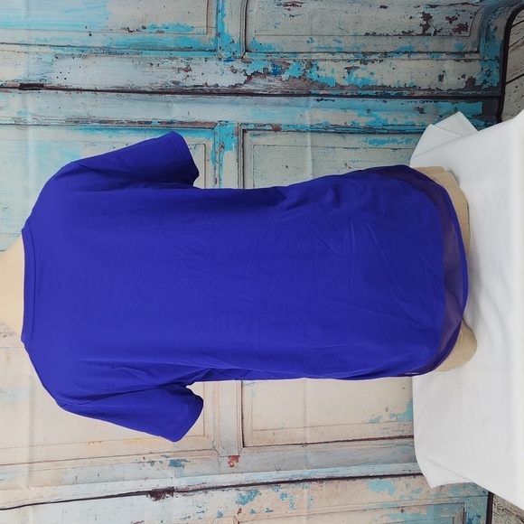 ATHLETA Paradise Blue Short Sleeve UPF 50+ Cadence Tee Top - Picture 5 of 9
